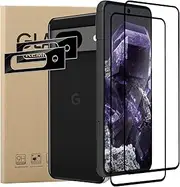 CONAPIKA [2+2 Pack] Screen Protector+Camera Lens Protector for Google Pixel 8 5G,Ultra Clear 9H Hardness Shatterproof Tempered Glass [Fingerprint Unlock] High Definition Bubble Free Screen Film