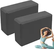 Foam Yoga Blocks | 2x Split Block for Stretching | Slip-Resistant EVA Foam Wedge Balance Tool for Beginners Advanced Home Sports Workout Meditation Handstand Squatting Hot Yoga