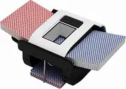 VQP Automatic Card Shuffler, 1-2 Deck Playing Cards Shuffler, One Press Auto or Manual Shuffling Machine, Quiet for UNO Blackjack Bridge Phase 10 Skip-Bo, Rechargeable Portable for Travel, No Jams
