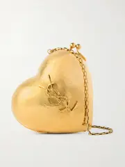 [SAINT LAURENT] SAINT LAURENT - Embellished Gold-tone Clutch - One size One size Gold