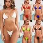 Women Micro Bikini Thong G-String Bra Set Mini Swimwear Underwear Nightwear 6-16