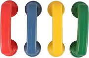 DIYEAH Pack of 4 Whisper Phones for Reading, Listen to Me Yourself Phone with Acoustic Feedback with Acoustic Feedback Mobile Phone for Children