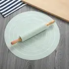 2 Pcs/set Round Rolling Pin Kit Silicone Kneading Pad Bakeware Dough Mat Pastry
