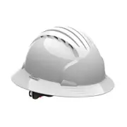 Deluxe 6161 280-EV6161-10V Full Brim Hard Hat with HDPE Shell, 6-Point