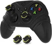 PlayVital Silicone Controller Cover for Xbox Series X/S with Thumbstick Cap & Sticker- Runes Edition Anti-Slip Grip Skin, Shockproof Protector for Xbox Core Wireless Controller(Black)