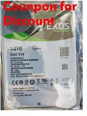Seagate 14TB Exos X16 Enterprise Internal Hard Drive 3.5 inch SATA HDD 7200RPM
