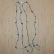 NEW Brighton Seascape Necklace Silver Color Starfish Beads Turquoise Cord Chain