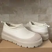 UGG TASMAN WEATHER HYBRID BIRCH WHITE LEATHER SLIPPER SIZE MEN 14 / WOMEN 15
