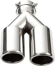 Left/Right Exhaust Tips Interface 2.5" Car Dual Muffler Tip Tail tip Stainless Steel 70mm Rolled Outlet(EJ20211n-Left)