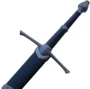 Medieval Warrior 39.5" Irish Celtic Carbon Steel Sword with Leather Scabbard