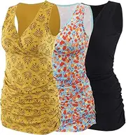 [COLOMI] Maternity Nursing Tank Top Sleeveless Pajama Tops Nursing Cami Sleep Bra for Breastfeeding