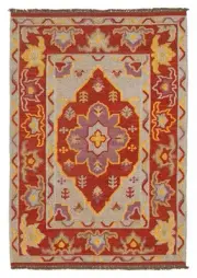 Vintage Hand Woven Kilim Rug 5'7" x 8'2" Traditional Wool Carpet