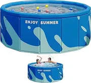 Family Outdoor Play Pool, Outdoor Ground Paddling Pool, Ground Round Family Swimming Pools for Backyard, Garden, Outdoor, Patio, Home