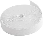 White Sewing Elastic Band 40M 3/4 Inch Knit Elastic Spool Heavy Stretch High Elasticity Strap Material for Sewing Crafts Easy Install