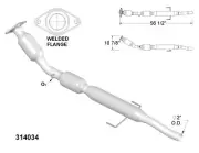 Front Catalytic Converter for 2019 Toyota Corolla LE Eco 1.8L L4 GAS DOHC (for: Toyota)