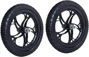 Aymzbd 1 Bicycle Equilibrium Pair Replace Lightweight Lightweight Wheels Pneumatic Sports for Training Wheels No, Plum Blossom Wheel