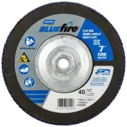 Norton 7660703205 7x5/8-11” BlueFire R884P ZA Type 29 Flap Discs 40 Grit 5 pack