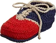 [Jefferies Socks] Crochet Baby Laceups Shoe - - Newborn