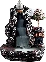 Cone Incense Burner,Resin Waterfall Indoor Backflow Cone Burner - Yoga Meditation Home Decor, Incense Stick Stand Handcrafted Censer for Easter