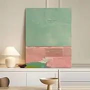 Hand-Painted Oil Painting - Abstract Color Blocks Texture Modern Large Size Canvas Wall Art Painting,Sofa Background Living Room Bedroom Home Decorations,As Shown,100 X 180Cm(40''X72'')