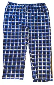 Cozee Corner PJ Lounge Pants Blue Plaid 100% Cotton Unisex Men’s 4X