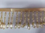 beaded fringe ,acrylic,2.5 inch ,sold by 3 yards ,gold
