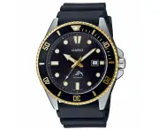 CASIO DURO MARLIN GOLD/BLACK MEN'S 200M ANALOG DIVERS WATCH MDV 106G 1A