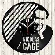 Nicolas Cage Vinyl Record Wall Clock Decor Handmade 4745