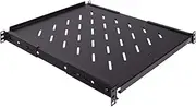Fixed Rack Vented Server Shelf 1U 19 4 Post Rack Mount Adjustable from 22-33
