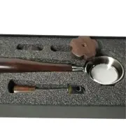 Welhome Espresso Dark Wood Bottomless Portafilter, Steam Handle, Unique Knobs