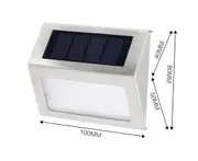 L88 2PC Solar Waterproof Stair Light LED Corner Railing Ground Footlight White