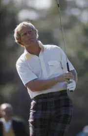 Jack Nicklaus Watches His Ball Fly 1980s Golf Photo