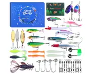 Advent Calendar 2024 for Fishing Lures, Advent Calendar for Fishing Equipment, Christmas Calendar for Fishing Bait, Countdown Calendar for Fishing, Set