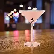 Fdit Fdit Stainless Steel Cocktail Glass Harmless Wide Mouth Champagne Toasting Cup Red Wine Goblet for Home Bar Rose Gold 220ml