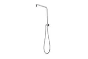 AQUAPERLA Blaze Round Chrome Top Water Inlet Shower Rail (300mm H)