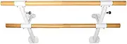 Wall Mounted Ballet Barre, Adjustable Double Stretching Bars for School Dance Room Gym Ballet Bar for Adults Or Children,White-150CM