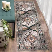 Hall Way Runner Rug Vintage Entrance Rug Plush Distressed Persian Carpet 80x300