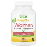 Super Nutrition, Simply One®, Women's Multivitamin with Super Complexes, Iron Free, 90 Tablets
