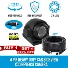 4PIN Side Rear View Reversing Camera IR Night vision+10m Cable For Truck Caravan