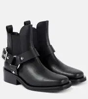 [Ganni] Ganni Faux leather Chelsea boots AU 4 black