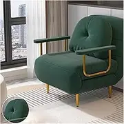 Sleeper Chair Modern Folding Sofa Bed, Sofa Bed with Multifunctional Adjustable Backrest, Convertible Folding Recliner, Suitable for Living Room,Bedroom Convertible(Green,80cm)