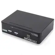 SERVEREDGE 2-Port Dual Monitors DVI USB KVM Switch with Audio & Mic