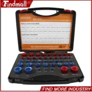 Findmall 44Pcs Inch & Metric Nut Bolt Thread Checker Identifier Thread Gauge Box