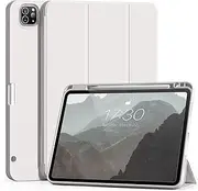 KVTVOU Case for iPad Pro 12.9 Inch (6th/5th, 2022/2021), for iPad Air 13 Inch (M3/M2, 2025/2024) with Pencil Holder, Smart Trifold Stand Cover & Auto Wake/Sleep for iPad Pro 12.9 Case, Gray