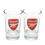 Arsenal FC Shot Glass Set (Pack Of 2) Clear One Size