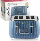 Radiance 4 Slice Toaster | Self-Centring Slots, Fits 4 Standard Slices, 9 Brown