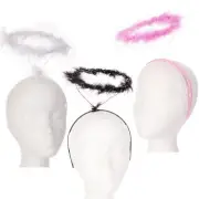 Classic Angel Feather Halo Halloween Costume Accessory Headband, One-Size