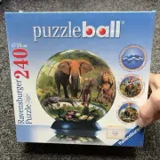 New Sealed Ravensburger African Wildlife, 240 Piece 3D Puzzle Ball, 2006