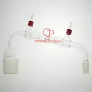 Laboratory Glass Parallel Distillation Adapter with Jacket Vigreux 55/50 24/40