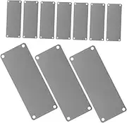 TEMPNAP 10pcs Stainless Steel Blank Tags for Engraving Nameplates for Labeling Hotels Offices Homes Thick